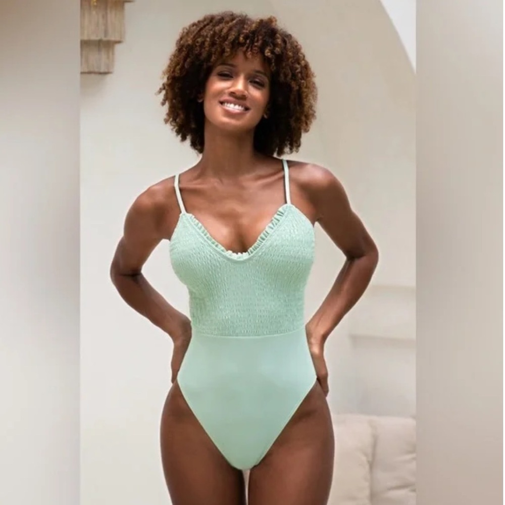 Pastel Smocked Cheeky One Piece